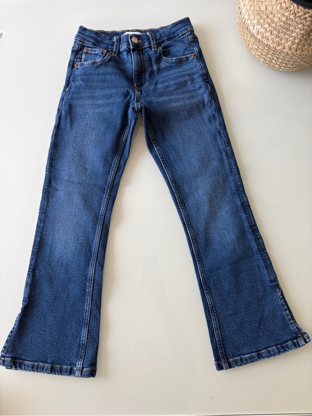 Zara Girls Dark Blue Flare Jeans Sz 10